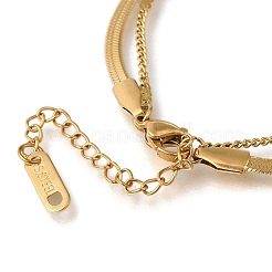 Многорядные браслеты из нержавеющей стали 304 BJEW-H620-02G