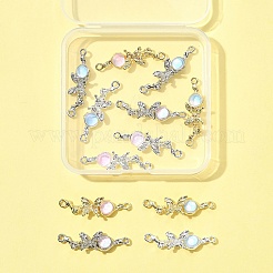 12 шт. 6-цветные подвески-бабочки из сплава и стекла&nbsp;FIND-FS0004-08