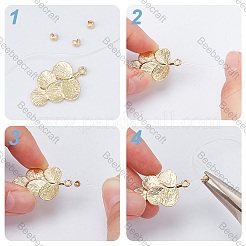 200 шт. Латунные крышки для обжимных бусин FIND-BBC0003-64