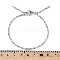Устойчивый к потускнению регулируемый слайдер-браслет из нержавеющей стали 304/браслеты-боло изготовление&nbsp;BJEW-F412-04P