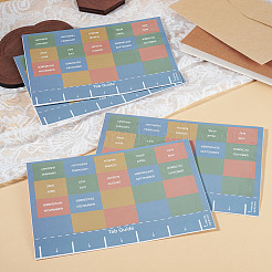 6 Stück monatliche Plan-Haftnotizen aus Papier&nbsp;DIY-TADJ0001-15B