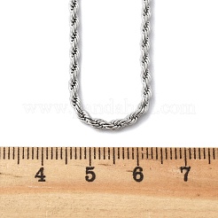 Collane con catena in corda di acciaio inossidabile 304 anti-ossidazione&nbsp;X-NJEW-F226-03P-03