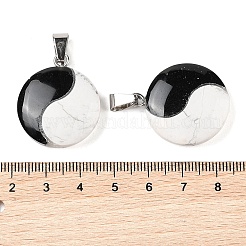 Подвески из натурального обсидиана и говлита FIND-Q109-02