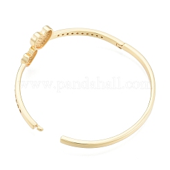 Прозрачные браслеты с двойным сердцем из кубического циркония BJEW-G651-01G