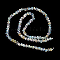 Стеклянные бусины с гальваническим покрытием &nbsp;GLAA-Q105-02-10