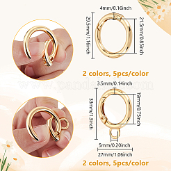 20шт 4 стиля пружинные кольца из цинкового сплава&nbsp;FIND-GA0007-10