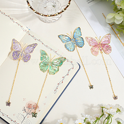 4 шт. 4-х цветные латунные закладки&nbsp;AJEW-CP0006-64