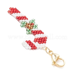 5 шт. подвеска из стеклянных бусин на рождественскую тематику HJEW-MZ00341