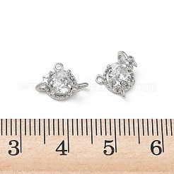 Ciondoli in ottone zirconi chiari micro pavé&nbsp;KK-P355-07P