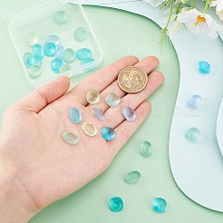 30 шт. 2 стиля кабошонов из матового стекла со стразами&nbsp;FIND-PH0021-95