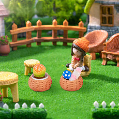 12 cesta de resina en miniatura&nbsp;DIY-TA0016-07