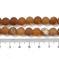 Natürliche druzy Achat Perlen Stränge&nbsp;G-NH0024-A03-8mm