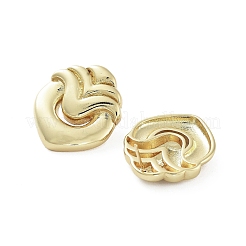 真鍮製スタンドピアス  長持ちメッキ  鉛フリー＆カドミウムフリー  18KGP本金メッキ  25.5x21mm&nbsp;EJEW-Q811-19G