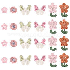 30 шт. 6 стиля цветочная компьютерная вышивка ткань нашивки на термоклей&nbsp;PATC-TA0001-36A