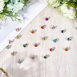 150 шт. платинового тона железные стразы паве DIY-CP0012-34