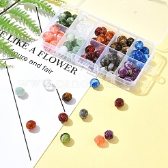 10 цвет 80шт двухцветные непрозрачные акриловые бусины FIND-FS0002-68