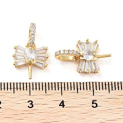 Покрытие стойки латунь микропаве прозрачные подвески из кубического циркония&nbsp;KK-M280-14G