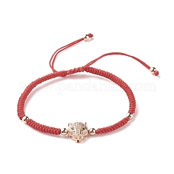 Набор браслетов из плетеных бусин из натурального кракле кварца и лавы&nbsp;BJEW-JB07212-02