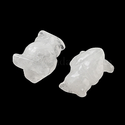 天然水晶彫刻人形  ホームオフィスのデスクトップ装飾用  フクロウ  15.5~18.5x13~15x22~24mm&nbsp;DJEW-L023-G13