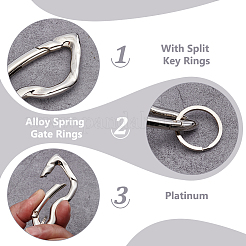 2 шт. Кольца пружинные затворные из сплава&nbsp;FIND-UN0010-11P