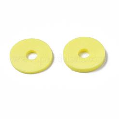 Плоские круглые бусины из глины ручной работы полимерные&nbsp;CLAY-R067-12mm-22