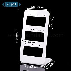 6 шт. 3-слойные акриловые подставки для сережек с 24 отверстиями ODIS-PH0001-52