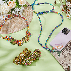 10м 4-х цветный шнур в этническом стиле с эластичной обмоткой OCOR-GA0002-62