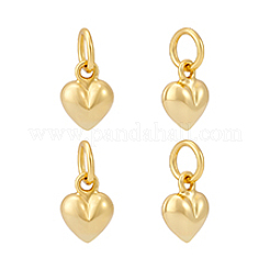 4 шт. 925 подвески в виде персикового сердца из стерлингового серебра с соединительными кольцами STER-PH0004-09