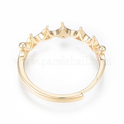 Регулируемое кольцо из латуни с микропрозрачным кубическим цирконием KK-T062-238G