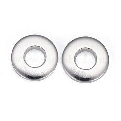 201 ステンレススチールリンクリング  ドーナツ  銀  8x1.5mm  内径：3.2~3.5mm&nbsp;X-STAS-F192-002S-02