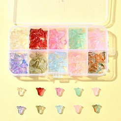 120 perle di vetro trasparente verniciato a spruzzo in 10 colori&nbsp;GLAA-FS0001-84