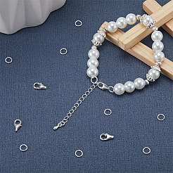 4 шт. 925 застежки-карабины из стерлингового серебра и 20 шт. открытых соединительных колец STER-BBC0006-23