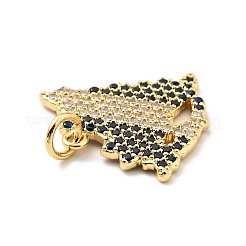 Pendentifs avec zircon cubiques à micro-pavés en laiton&nbsp;KK-G416-03G-02
