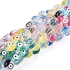 Нити прозрачных бусин из стеклянной эмали GLAA-N061-01