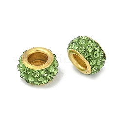 Perline di argilla con strass in lega&nbsp;ALRI-D300-04G-15