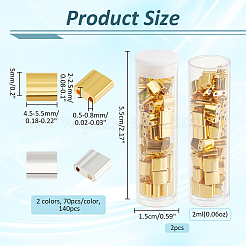 140 шт. 2-х цветные гальванизированные стеклянные бусины SEED-NB0002-04