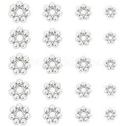 80 шт. 4 стиля 304 нержавеющая сталь разделительные бусины&nbsp;STAS-BBC0008-28P