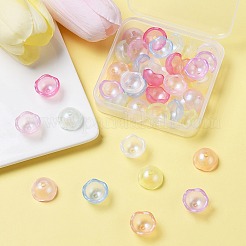 40шт 8 цвета прозрачные пластиковые колпачки для бусин&nbsp;KY-CJ0001-97
