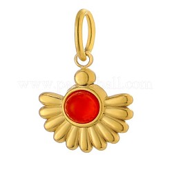 Подвески из нержавеющей стали 304 и бусин из натуральных драгоценных камней&nbsp;STAS-OY009-30G