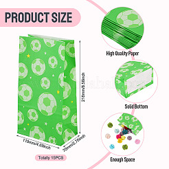15 bolsa de papel para panadería con estampado de fútbol&nbsp;ABAG-TA0002-32D
