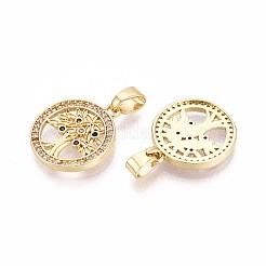 Латунные микро проложить кубического циркония подвески&nbsp;KK-T071-93G