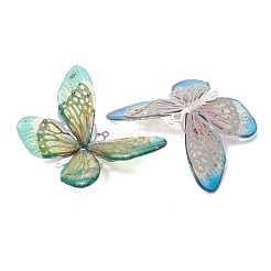 3 pz 3 colori resina epossidica e ciondoli connettore farfalla 3D in acciaio inossidabile 304&nbsp;PALLOY-TA00400