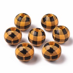 Perles à gros trous en bois naturel&nbsp;WOOD-S057-025