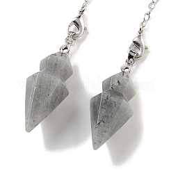 Природный лабрадорит остроконечные маятники биолокации G-K338-12P-03