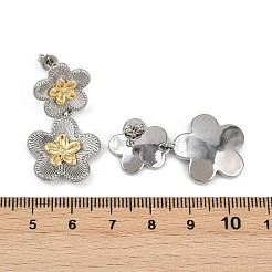 Латунные болтающиеся серьги EJEW-U059-02GP