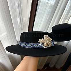 4 ярд 2 стиля плоская поликоттоновая лента в этническом стиле с цветочной вышивкой&nbsp;OCOR-LP0004-15