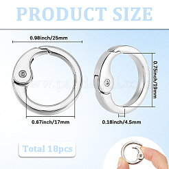 18 шт. Кольца пружинные затворные из сплава&nbsp;FIND-SC0016-59P