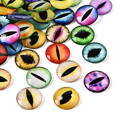 Cabochons en verre transparent imprimé&nbsp;GL-CBAA22A-11