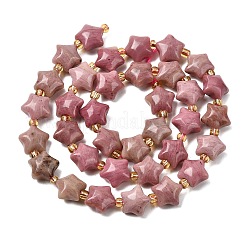 Природные родонит бисер нитей G-Z080-A30-10mm