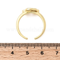 Messing Micro Pave klare Zirkonia Manschette offene Ringe&nbsp;RJEW-C164-04D-G